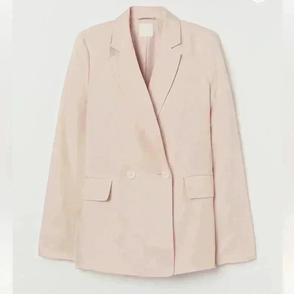 BNWT H&M double-breasted Blazer  in Light Pink size M